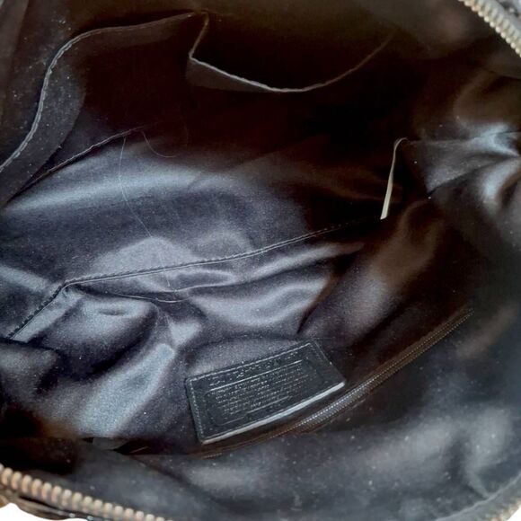 Coach Ashley Op Art Black Satchel Patent Leather Trim Purse – Removable Strap De - Picture 6 of 9